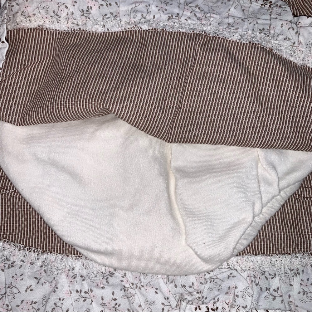 Striped Brown Pink Summer Cute Ruffle Skirt with Heart by Carter’s - Picture 6 of 8